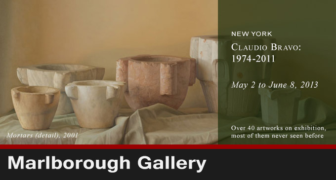 Exhibition "Claudio Bravo: 1974-2011" on Marlborough Gallery New York