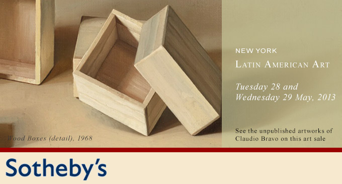 Sotheby's presents Claudio Bravo on Latin American Art Sale