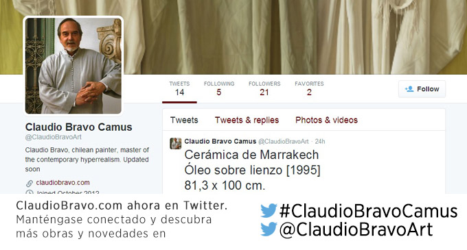 Twitter: @ClaudioBravoArt